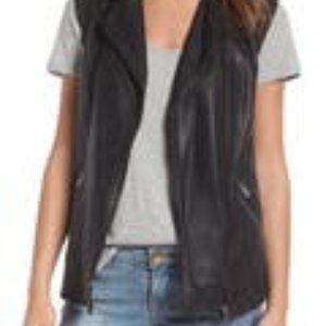 Halogen Leather Moto Vest